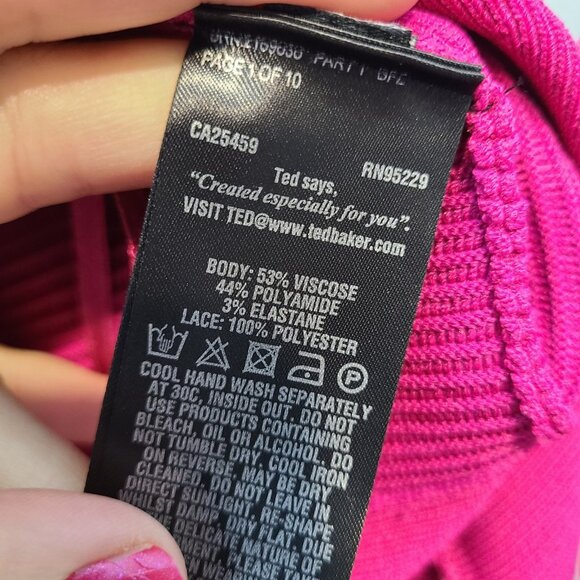 Ted Baker Womens Dress Lace Trim Party Birthday Size 5 10 US Ellijo Wedding - Picture 10 of 12